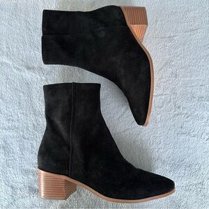 Soludos Black Suede Ankle Boots size 7.5